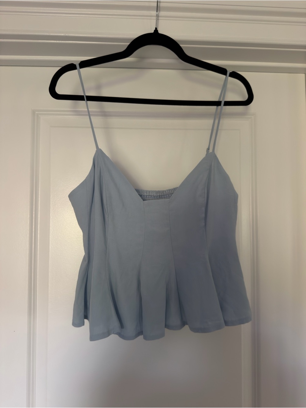 En Creme Pale Blue Spaghetti Strap Tank Top